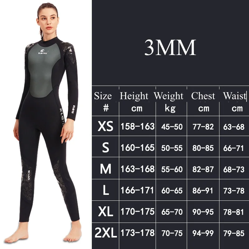 

3MM Men Neoprene Keep Warm Snorkeling UnderWater Hunting Spearfishing Swim Diving Suit Full Body Scuba Kayaking Drifting WetSuit