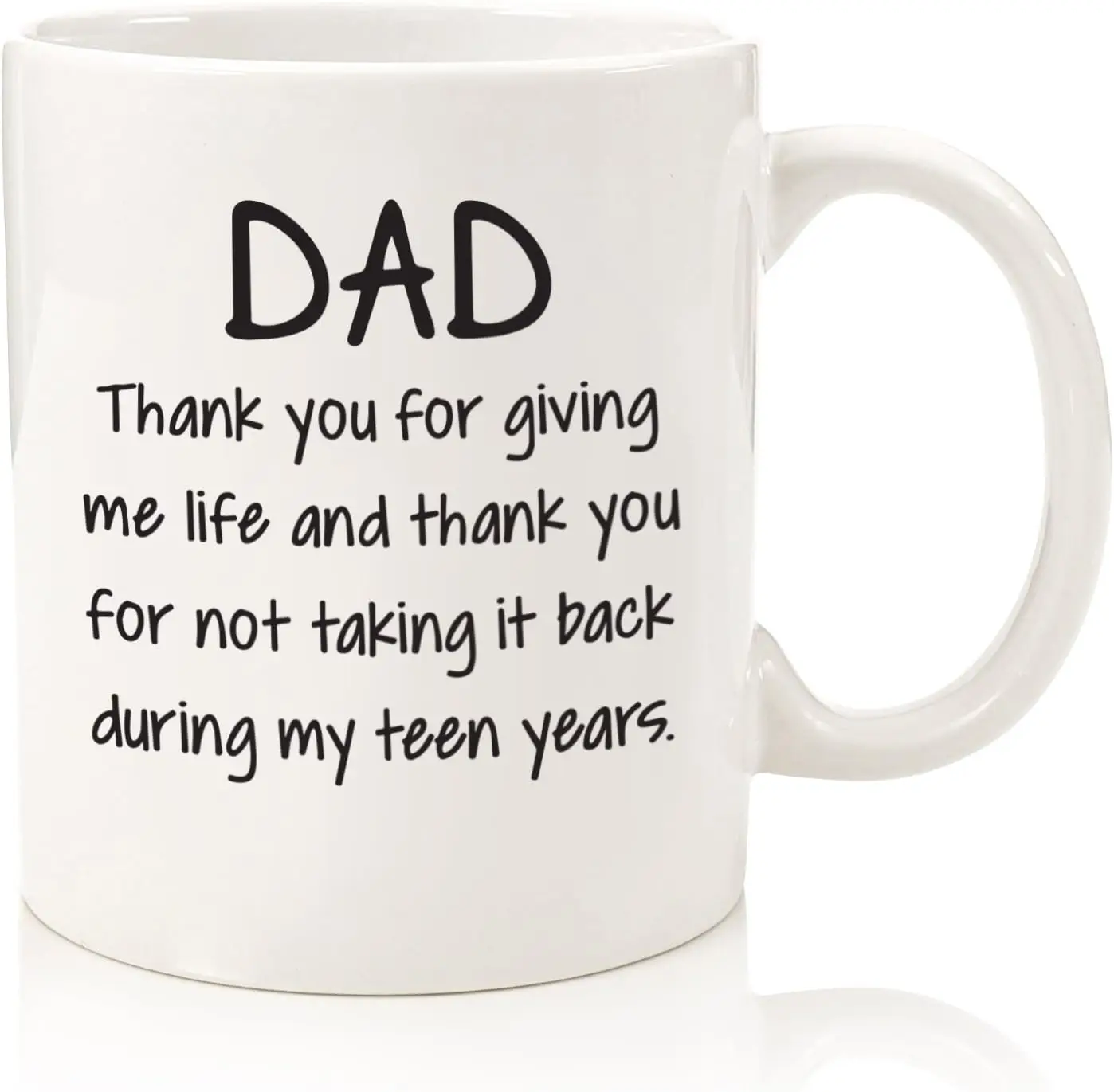 Dad Thank You For Giving Me Life Funny Coffee Mug - Dad Gifts for Dad - Best Dad Gifts from Son, Daughter, Kids - Cool Gag Birth