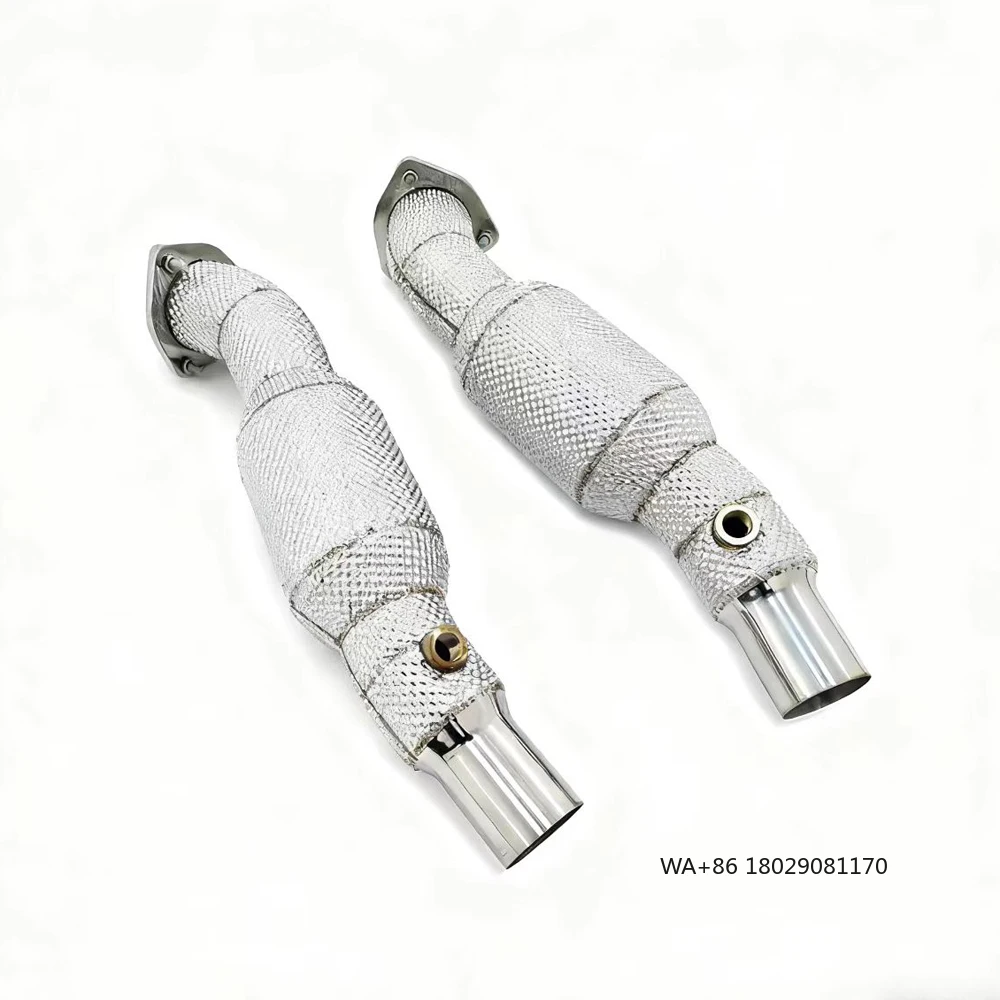 أنبوب عادم أنبوب سفلي من الفولاذ المقاوم للصدأ لـ F430 4.3 2005-2009 Catless لـ Errari F430 #2