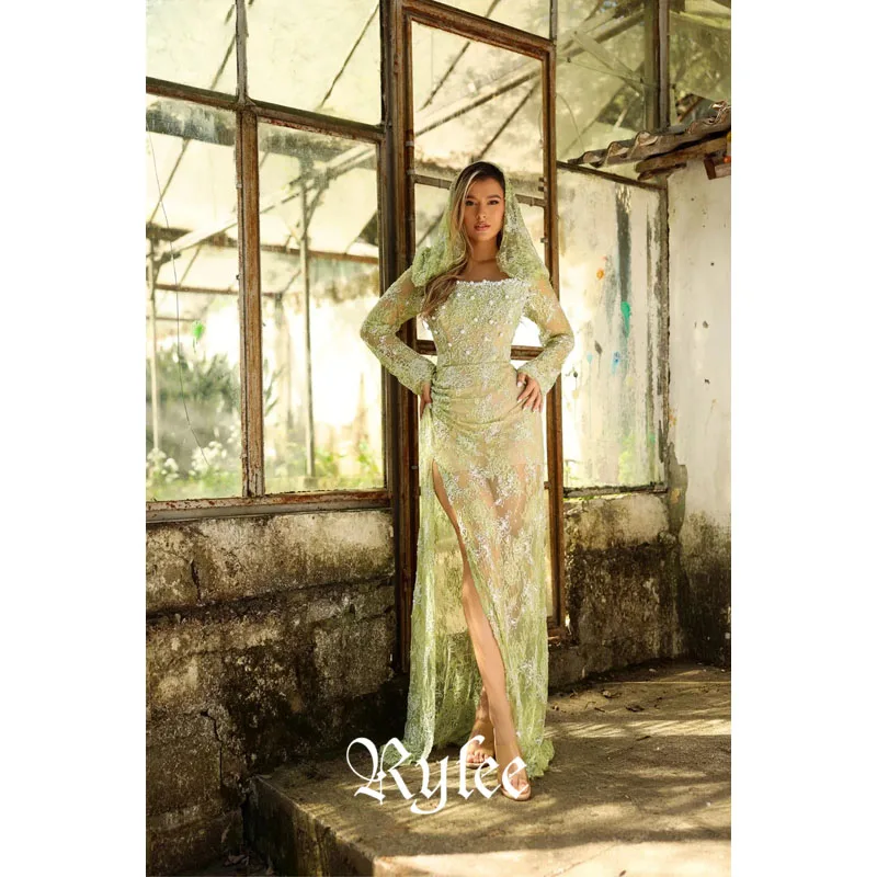 green emerald velvet dress Elegant Apple Green Dress