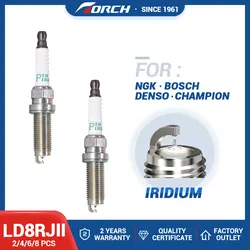 2-8PCS Double Iridium Spark Plugs TORCH LD8RJII(6830) Replace for Candles DILKAR8P8SY(92411) Honda 12290-6A0-A01 122906A0A01