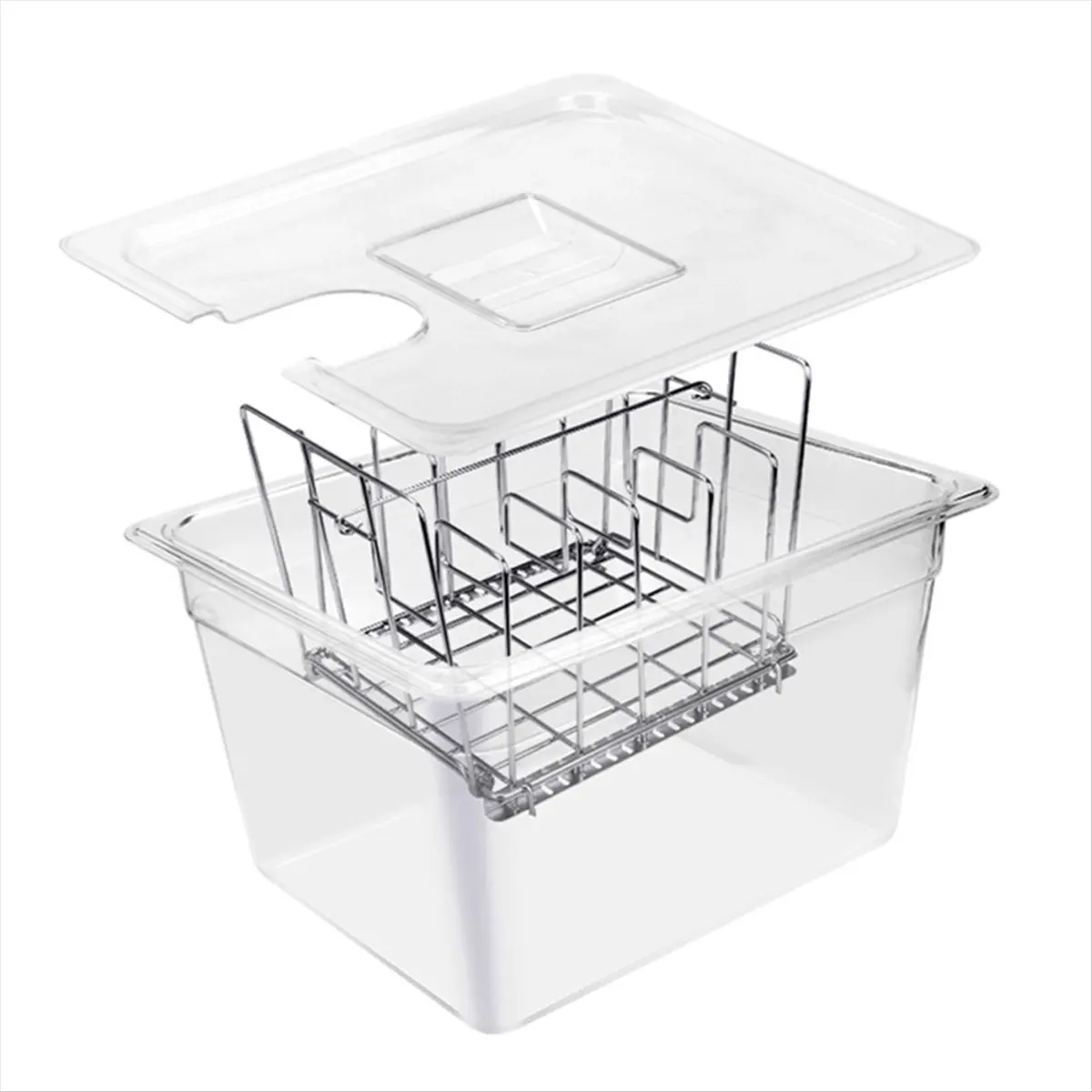 HITL Sous Vide Cooker Machine 11L Container with Stainless Steel Rack Detachable Dividers Separator