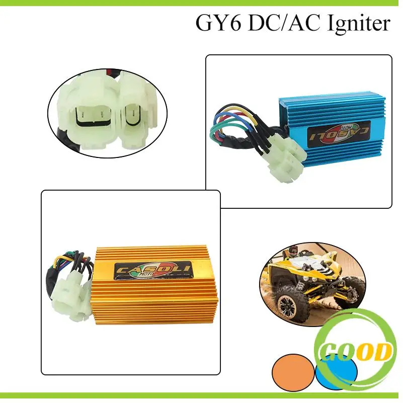 

Новый 6-контактный гоночный CDI-блок без ограничения скорости, AC/DC-зажигание для GY6 50CC 125CC 150CC, для питбайков, квадроциклов, багги