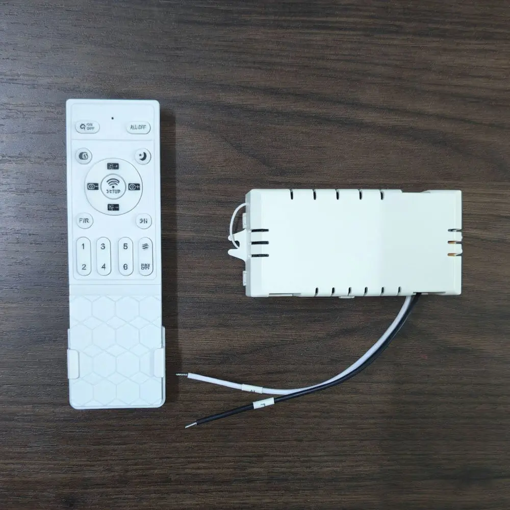 433MHz Wireless Ceiling Fan Remote Control Receiver Stepless Dimming Controller Replacement For Invisible Fan Lamp Fixture