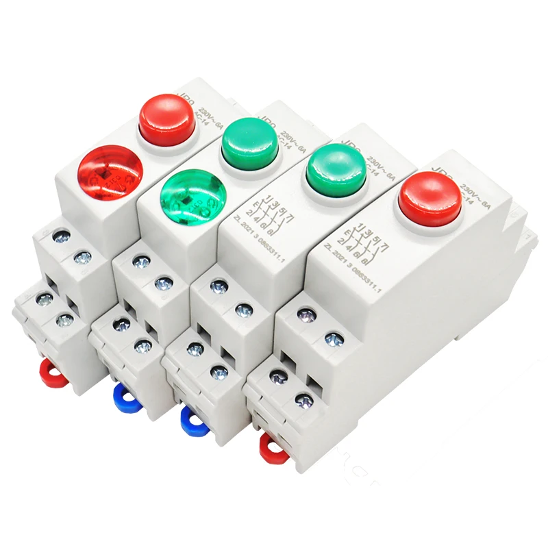 1 قطعة نوع السكك الحديدية التيار المتناوب تيار مستمر دفع زر إشارة مؤشر مفتاح لمبة 220 فولت 24 فولت 50/60 هرتز أخضر أحمر #4