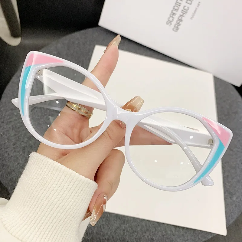 

2025 Fashion Cat Eye Glasses Women Vintage Computer Eyeglasses Optical Glasses Anti Blue Light Blocking Eyewear Gafas De Lectura