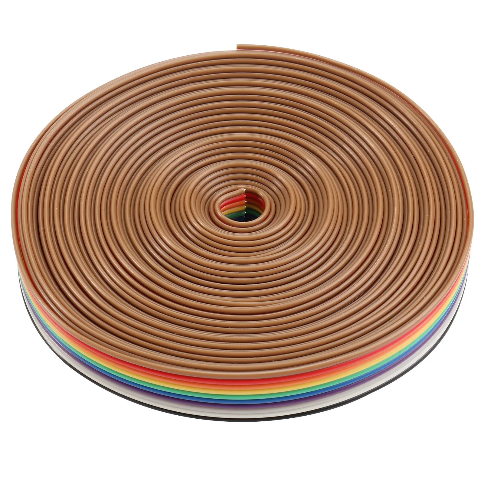 10 Pin Idc Rainbow Flat Ribbon Cable Reinforced Ends Flexible Flat Cable for Digital Cameras Laptops LCD Tvs Monitors