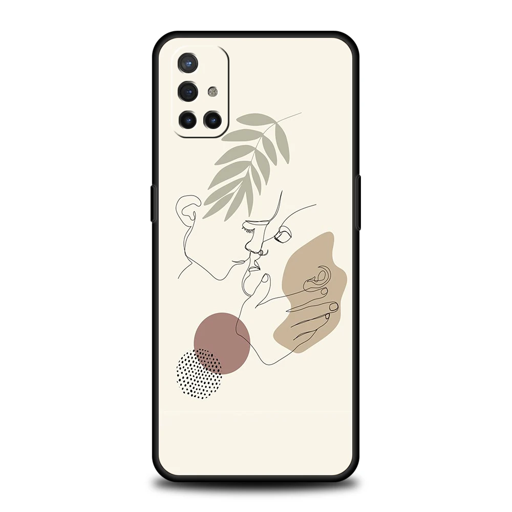 Drawings Abstract Faces Silicone Case For Oneplus 10 Nord N100 N200 N10 2 CE Z 7 8 9 9RT 9R 7T 8T Pro 5G Luxury Shockproof Shell