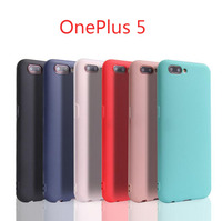 OnePlus5 Silicone TPU soft Cover case For One Plus 5 1+5 OnePlus 5 A5000 Ultra thin Clear and Matte Solid Colors Cover Back case
