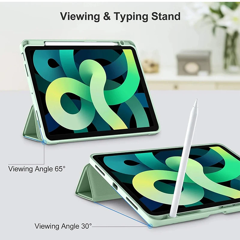 حافظة لهاتف iPad 10.2 7th Gen حافظة أقلام رصاص مغناطيسية لجهاز iPad Air 5 4 3 غطاء ذكي لجهاز iPad Mini 6 5 Pro 11 10 بوصة 12.9 بوصة Funda