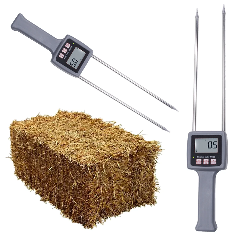 

Digital Portable Hay Moisture Meter LCD Backlight Precise Hay Moisture Tester for Forage Leymus Chinensis Emperor Bamboo Grass