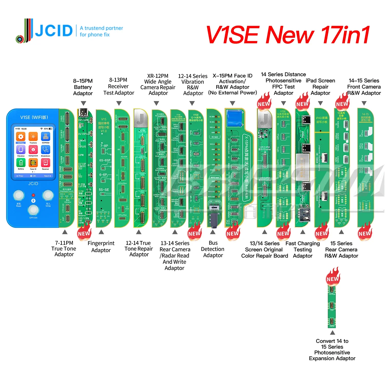 JCID JC V1SE Programlayıcı RBOX Bus Analizörü iPhone X 15 12 13 14
