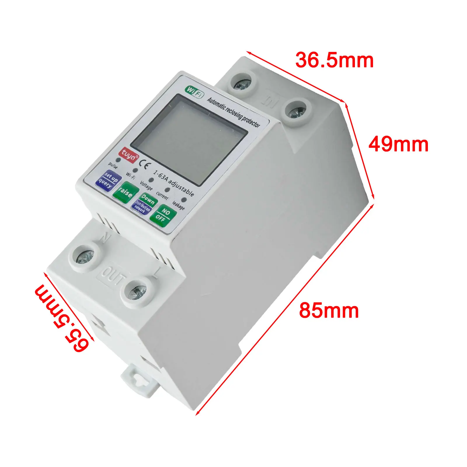 AC80-300V Breaker Current Breaker Multiple Protection Overvoltage Protection Digital LCD Display Easy Installation Wall Mounting