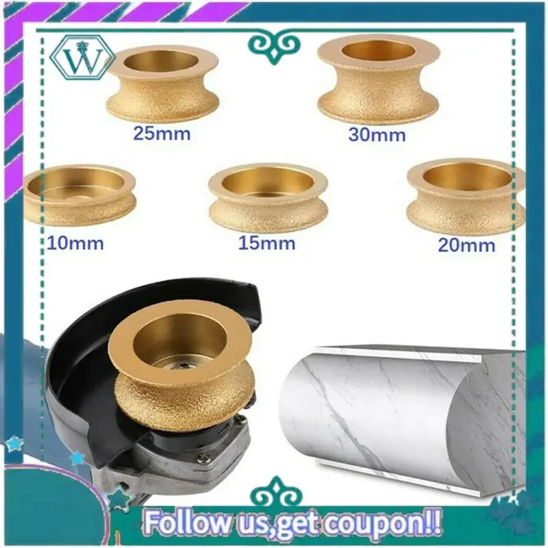 

AA92-20Mm Thick Gold Brazed Diamond Angle Grinder Stone Grinding Wheel Used For Angle Grinder Grinding Wheel Tool Durable Easy T