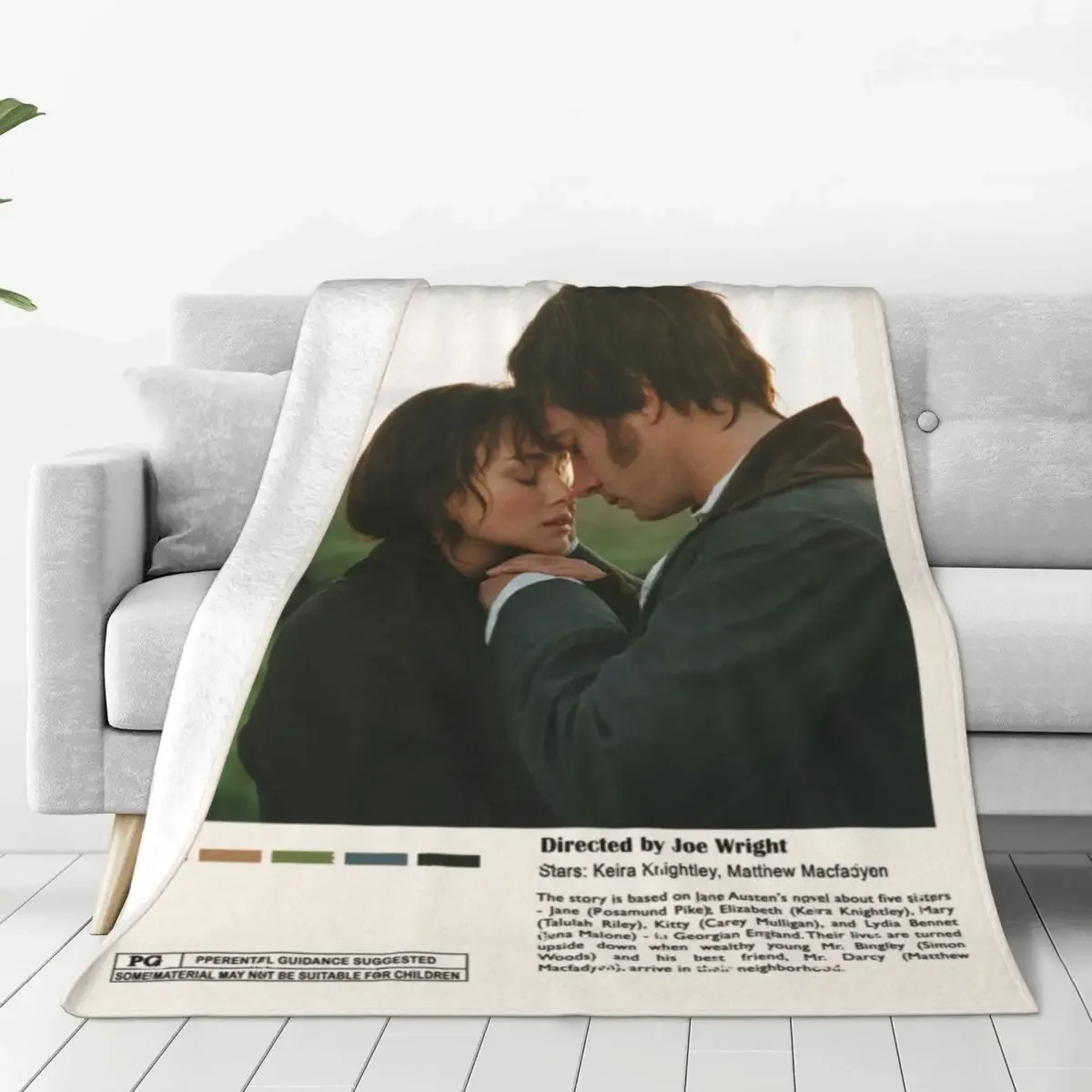 Pride And Prejudice Warm Soft Blanket Love Story Movie Camping Throw Blanket  Cute Custom DIY Flannel Bedspread Sofa Bed Cover