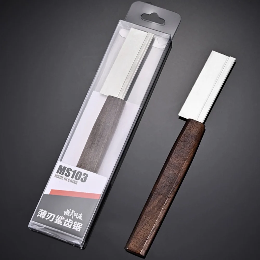 Sierra manual con mango de madera, hoja fina, diente de tiburón, herramienta de precisión para hacer modelos militares Gundam, modelado de pasatiempo, manualidades DIY