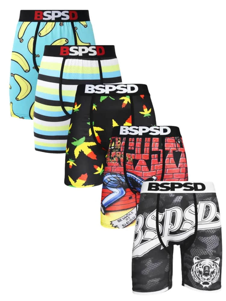 

5 шт., сексуальные летние мужские трусы-боксеры, дышащие мужские трусы с принтом, мужские трусы-боксеры больших размеров, мужские боксеры