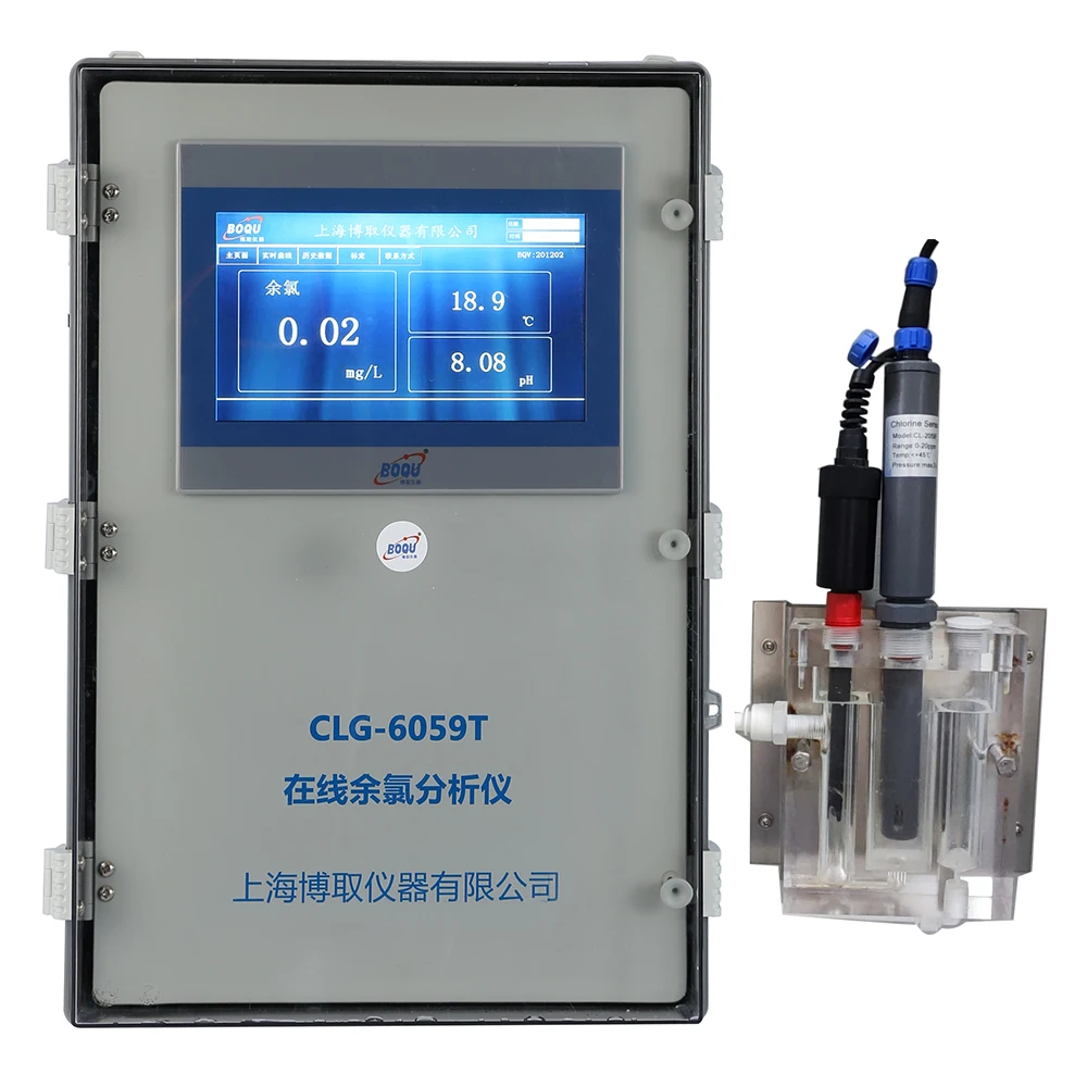 Boqu CLG-6059T Infinite Chlorine and Total Chlorine and Residual Chlorine Analysis Controller Measurement Analyzer