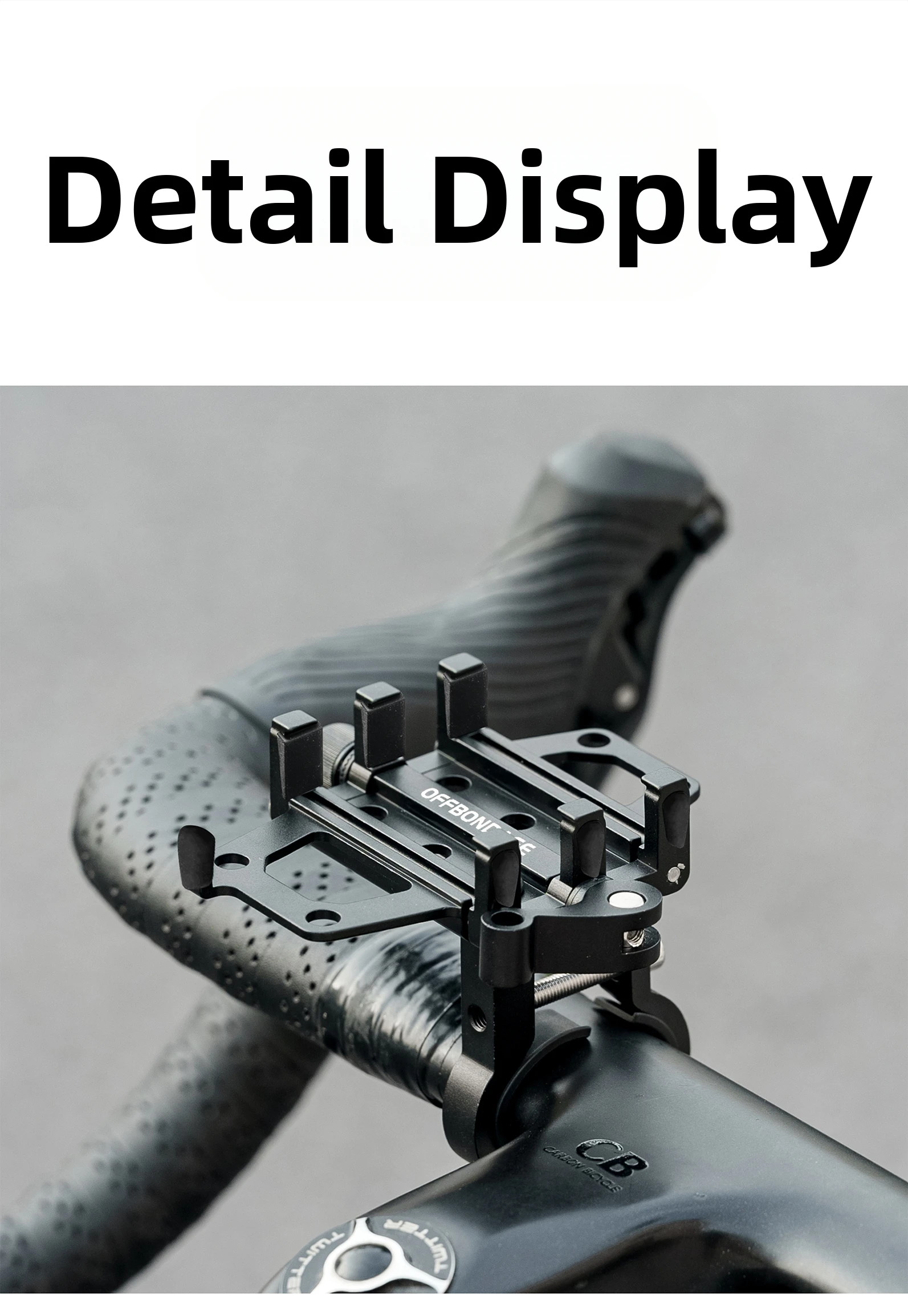 OFBONDAGE Fahrrad-Handyhalterung für MTB und Motorrad, CNC-Aluminium-Legierung Halterung, Rutschfester Fahrradtelefonhalter – Detail 15