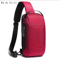 BANGE Crossbody Bag For Men Portable Waterproof Shoulder Messenger Bags Male Travel Short Trip Chest Bag Fit For 9.7 Inch iPad