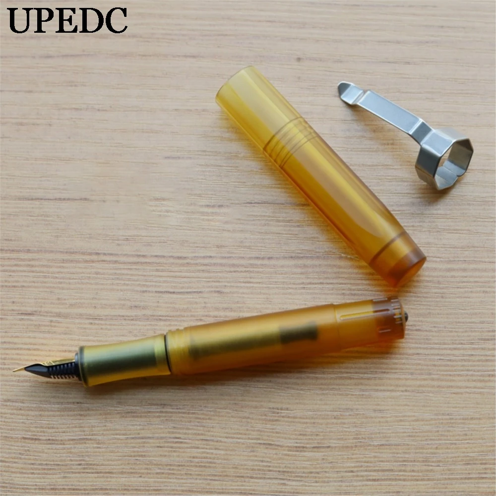 Imagem -05 - Upedc Pei Octogonal Edc Bolso Pen Liga de Titânio Escola Alemã Tinta Caneta Edc Engrenagem