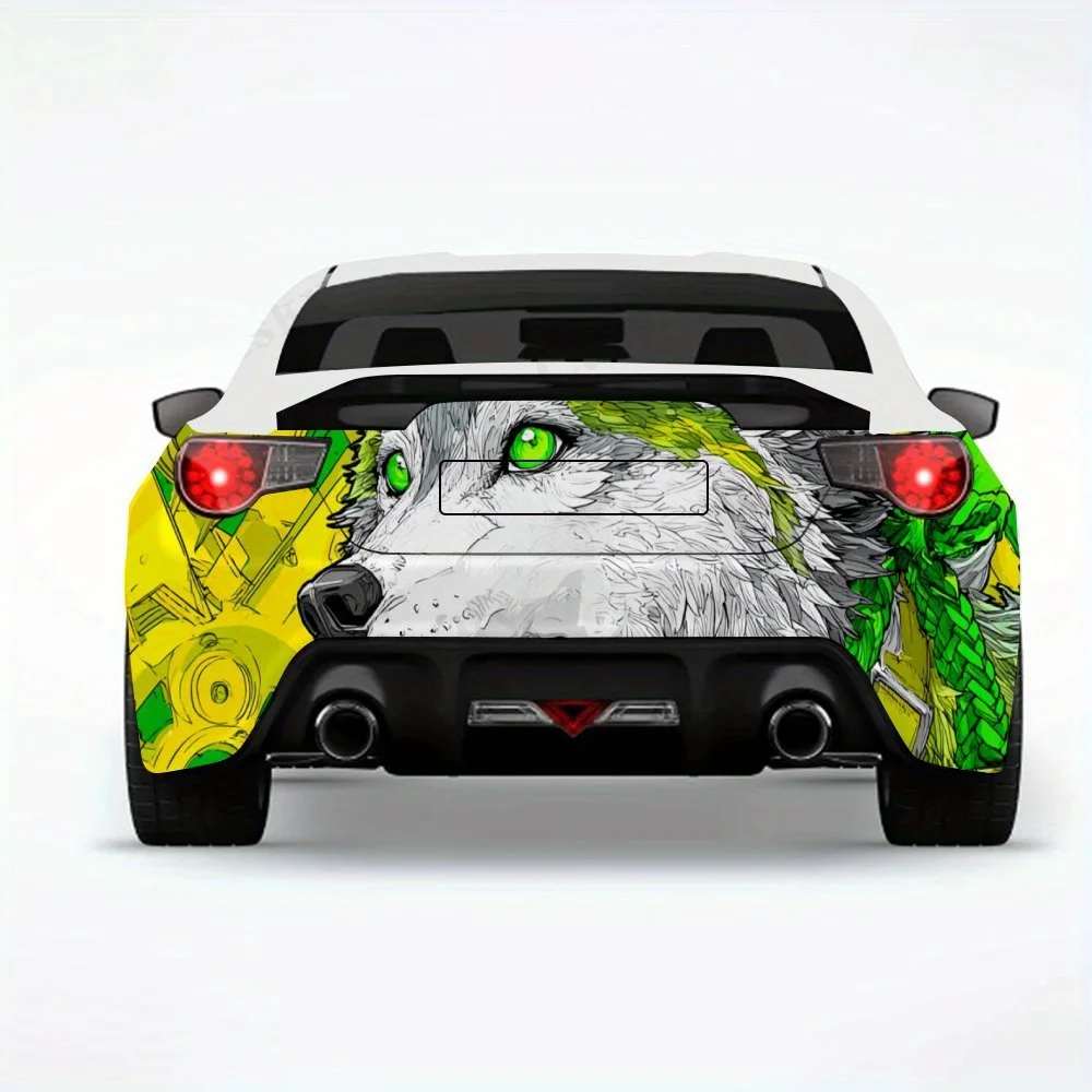 

Fashion Cartoon Wolf Car Sticker,Automotive Car Vinyl Wraps for Decoration and Protection-Waterproof Self - Adhesive Vinyl Deca