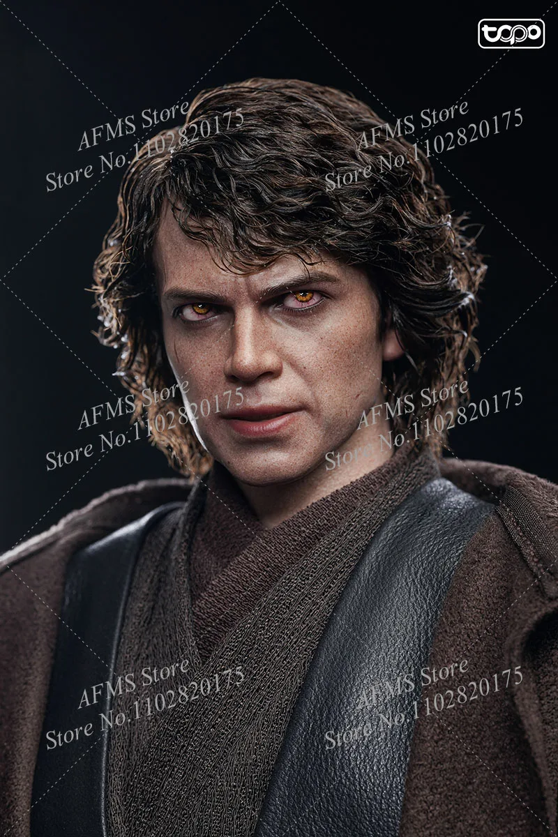 TP026 1/6 Men Soldier Star Wars Anakin Skywalker Robe Cloak Leather Vest Eyeball Fit 12Inch HOTT0YS DX34AE DX47AE Action Figure view 2