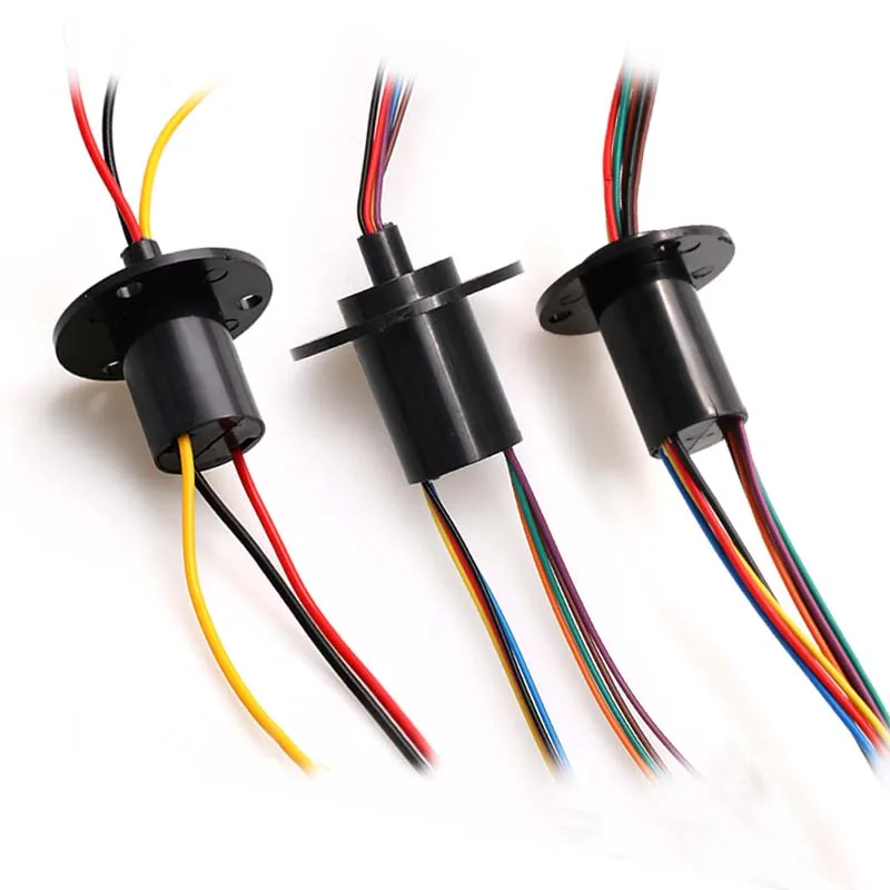 1PCS 22mm 5A/10A/15A/30A Wind Energy Slip Ring 2/3/4/6/8/12 Wire Channel  Capsule Rotary Joint Electronic Connector Adapter