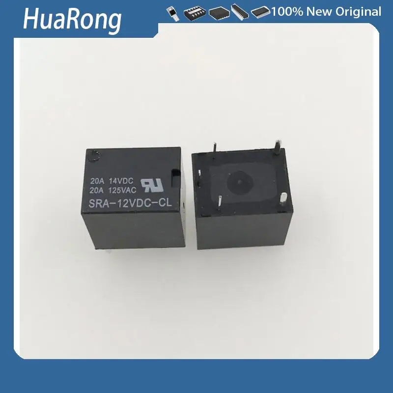 New 10pcs/lot 100% Power Relay SRA-12VDC-CL 12V 20A 5pin One Open One Close Automotive relays