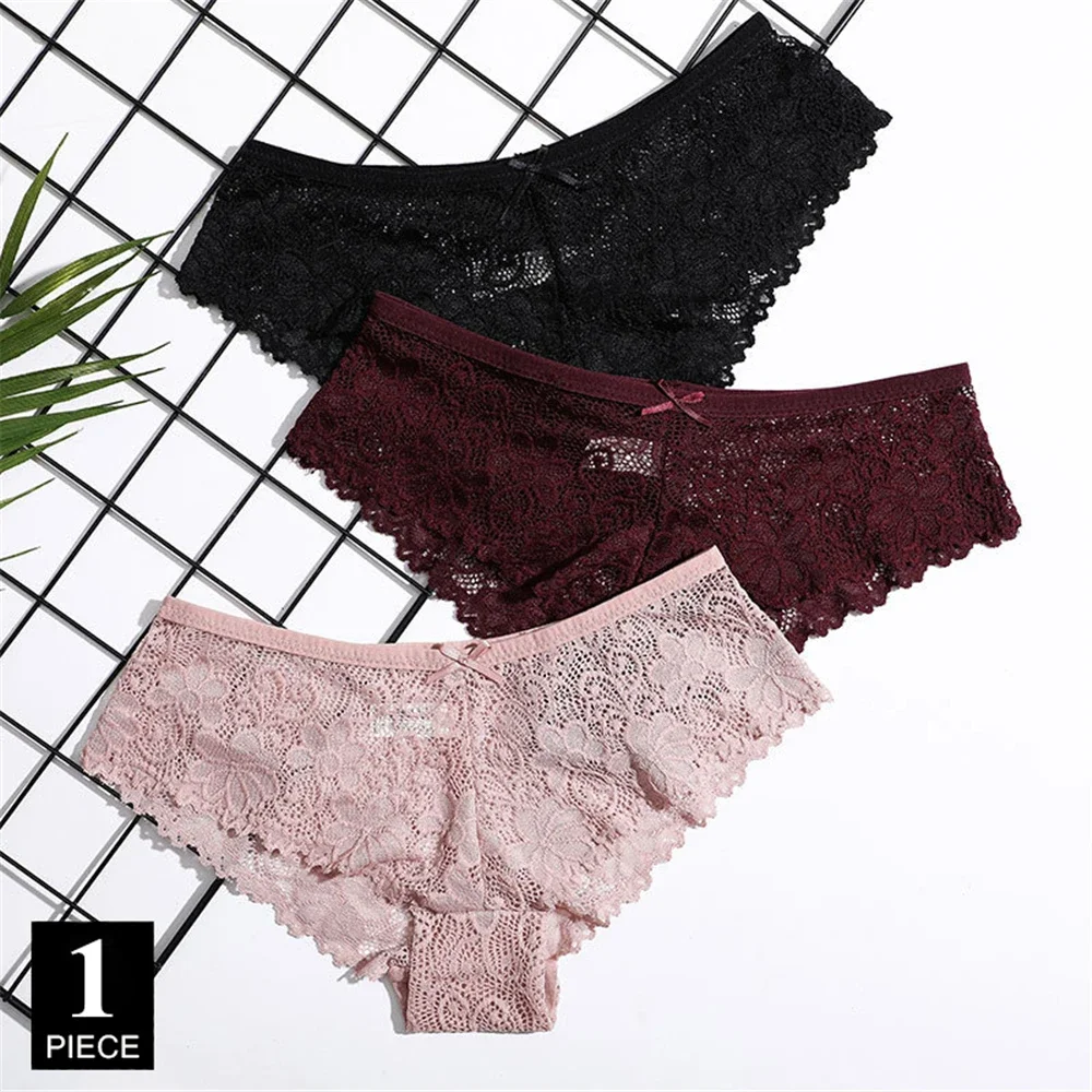 Sexy Lace Panties Women Fashion Cozy Lingerie Tempting Briefs High Quality Women\'s Underpant Low Waist Intimates Underwear