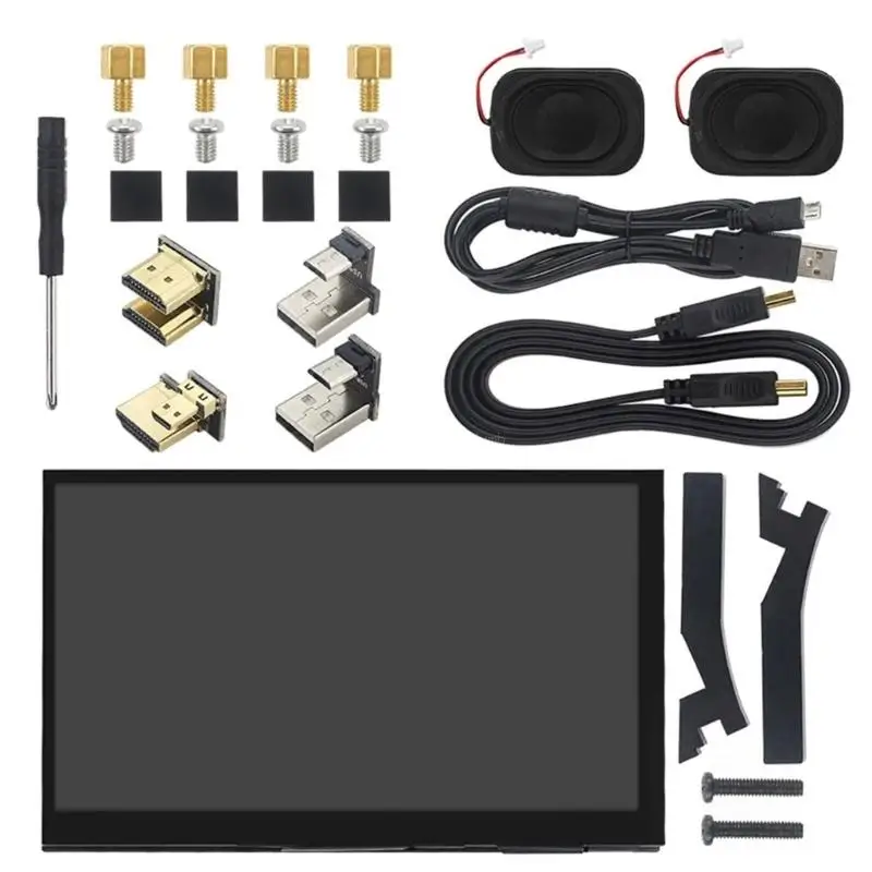 7Inch Display Screen for RaspberryPi4B/3B IPS Monitor Board 1024x600 HDMIcompatible Capacitive Touched Screen Clear