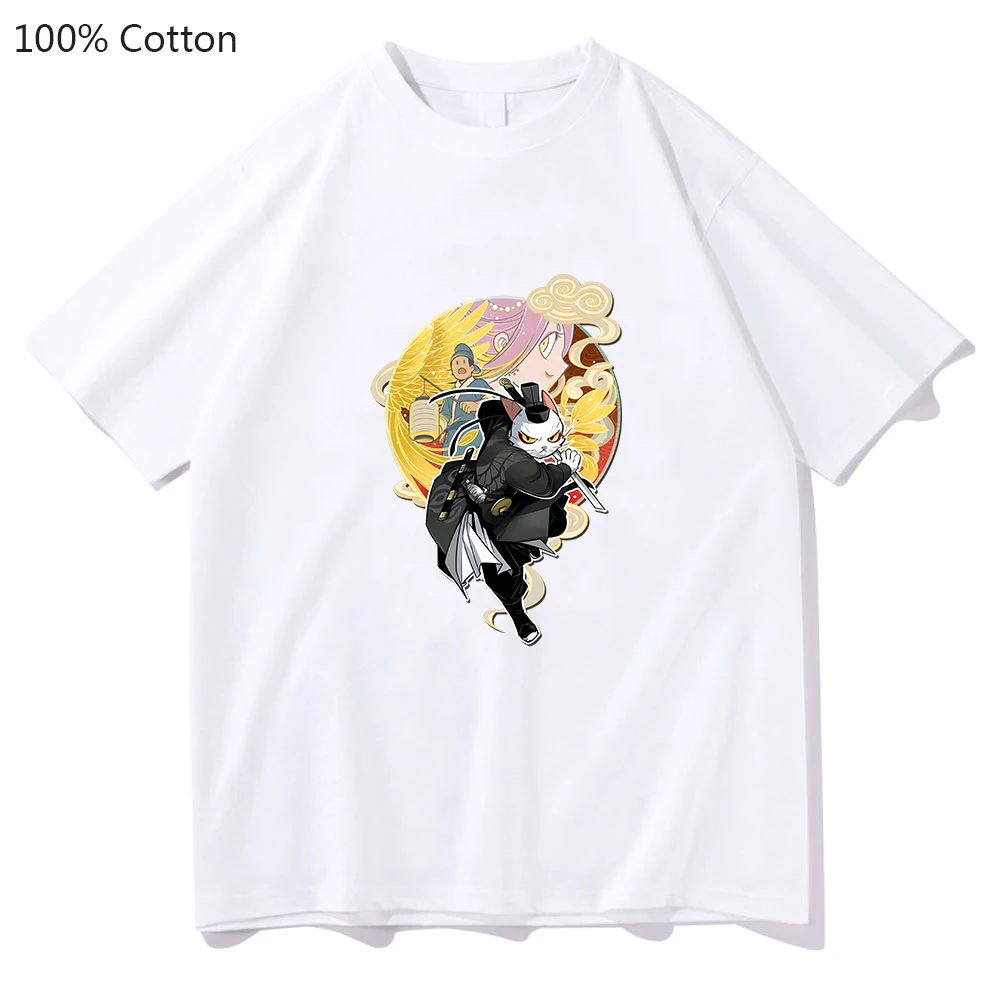 Log of Dali Temple Li Bing Shaoqing Cat T-shirt MEN Short 100% Cotton O-Neck Casual T Shirt Fashion Anime Tees Aesthetic Tshirts