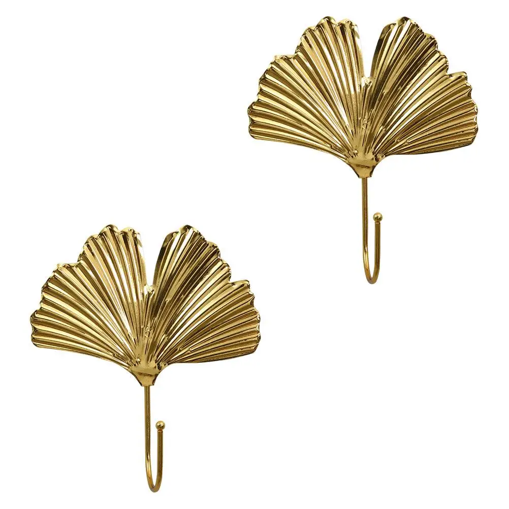 

2Pcs Leaf Shape Hooks Creative Wall Hanging Coats Hanger Decor Retro Home Bedroom Living Room Nordic Style Elegant Storage