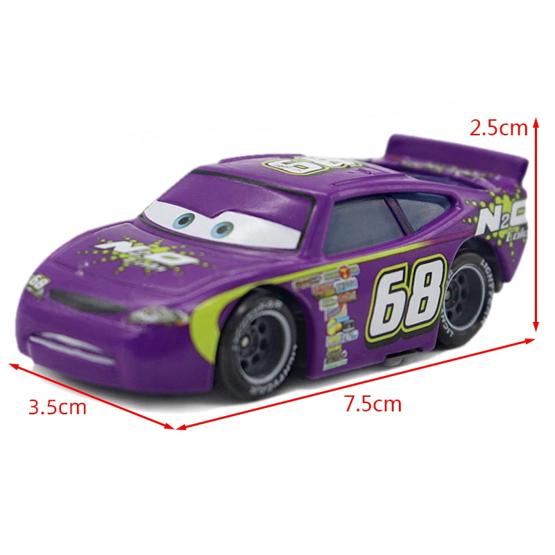 Disney Pixar Cars Lightning Mcqueen Cars 2 3 Jackson New Number 36 52 68 70 93 Racing Model Collection Car 1:55 Children Toys