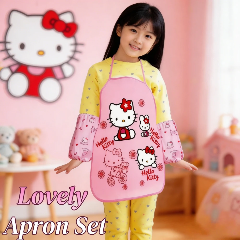 Модный водонепроницаемый фартук Kawaii Sanrio Hello Kitty для кухни, уборки дома и приготовления пищи