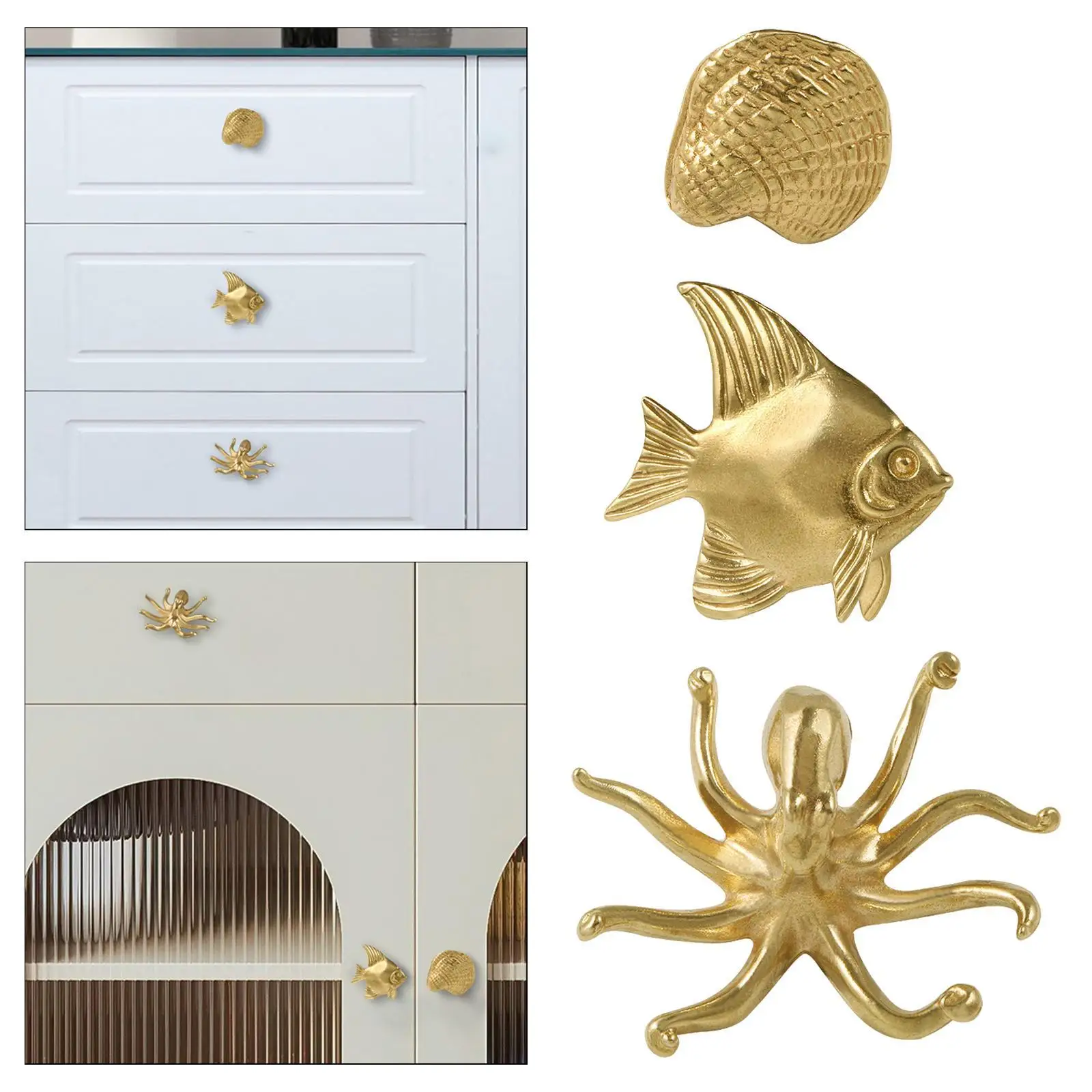 

Декоративная латунная ручка-кнопка для шкафа и дверей, для дома, ванной комнаты, отеля, курорта, в стиле пляжного дома