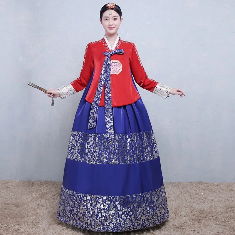 Yanji Korean Clothing Women's Minority Large Size Dress Korean Traditional Clothing Wedding Dance Fresh Ethnic Wedding Hanbok