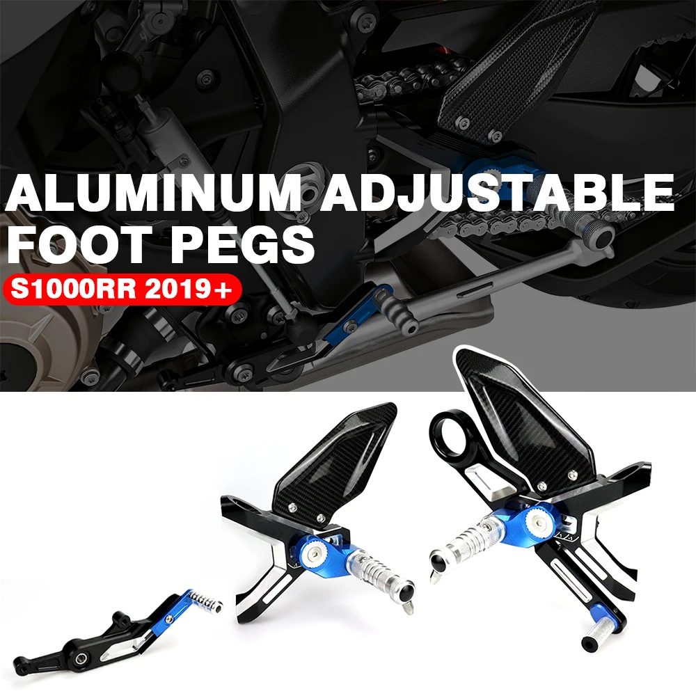 S1000RR 2023 Motorcycle Foot-Peg Set Right And Left For BMW S1000RR 19-23 M Performance Parts CNC Adjustable Rear Set Foot Rest