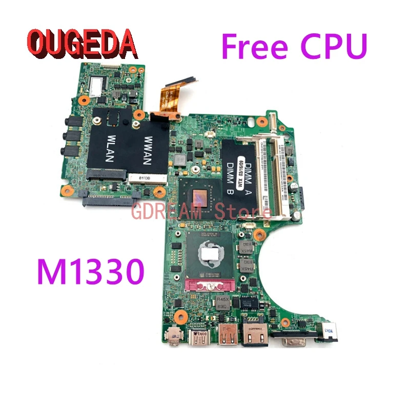 

OUGEDA 0Y351D CN-0Y351D CN-0GM848 0GM848 CN-0X635D 0X635D X635D For Dell M1330 1330 laptop motherboard DDR2 free cpu full tested