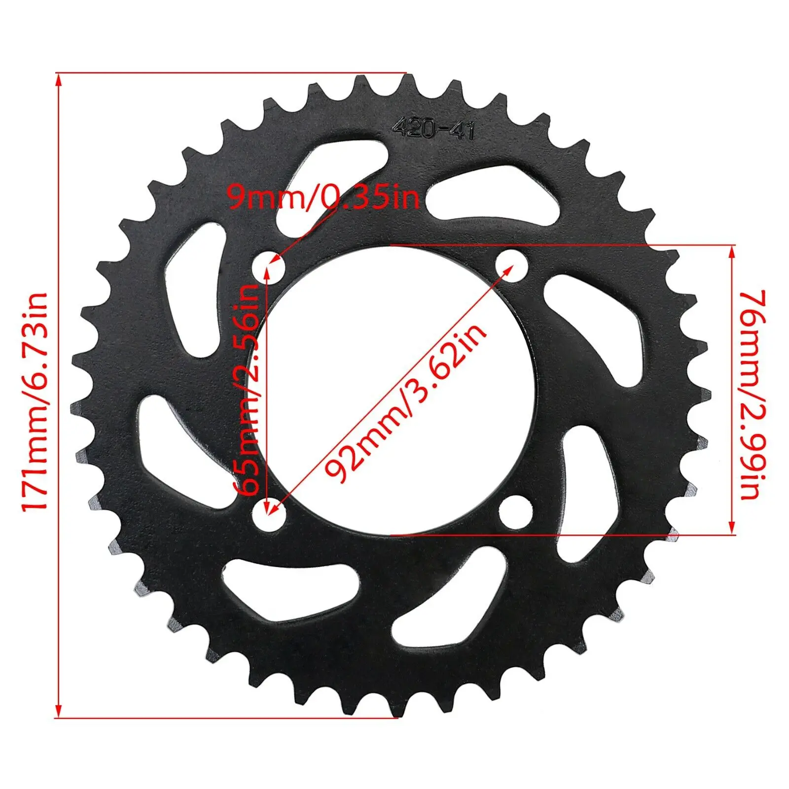 420 Chain + 14T 41T Front Rear Sprocket Cog for ATV Dirt Bike 110cc 125cc Atomik