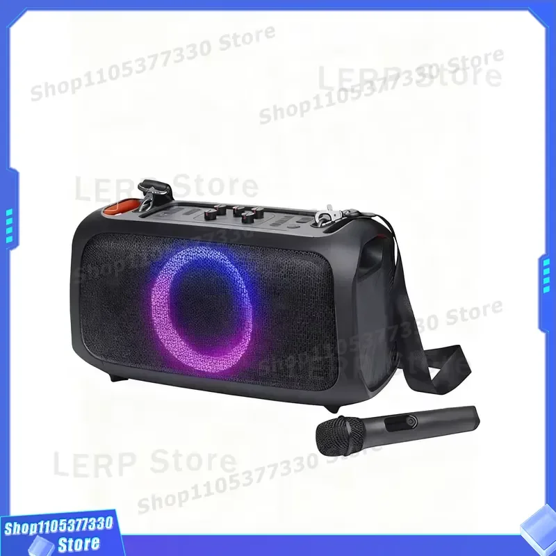 Portable Wireless Karaoke Speaker with Microphone Colorful LED Light Show for Outdoor Party Home Entertainment System Music
