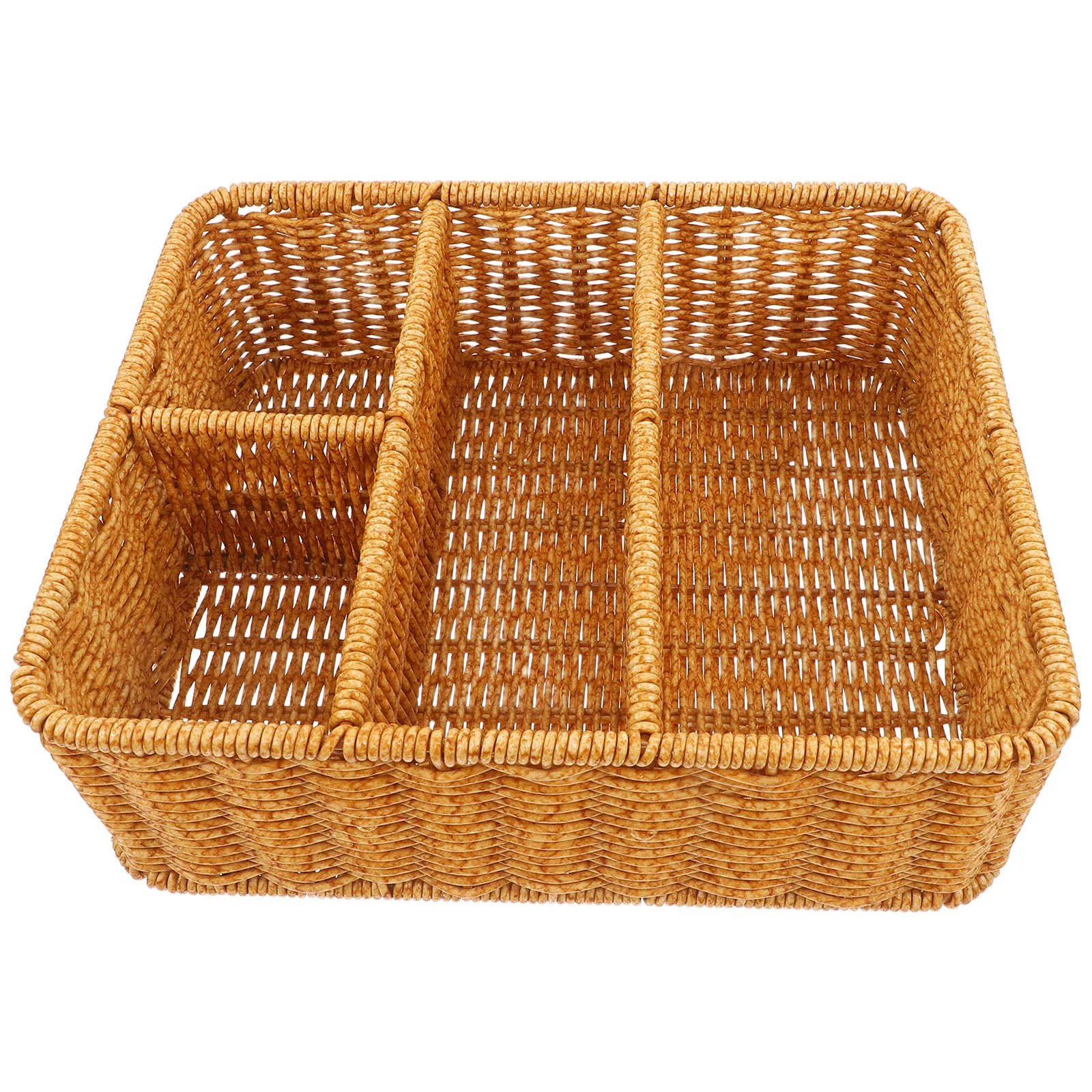 

Woven Box Desk Organizer Modern Office Plastic Decorative Basket Bedroom Living Room Bathroom Kitchen Dormitory Lightweight