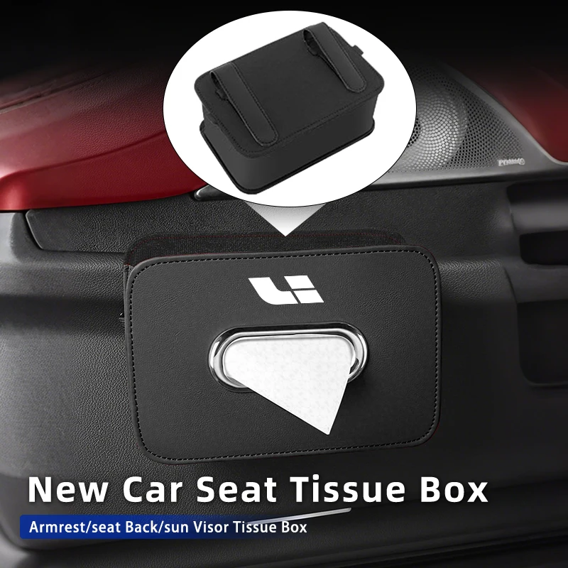 Nappa Leather Car Seat Back Tissue Box Centre Console Tissue Box For Leading Ideal Lixiang Li L7 L8 L9 ONE 2022 2023