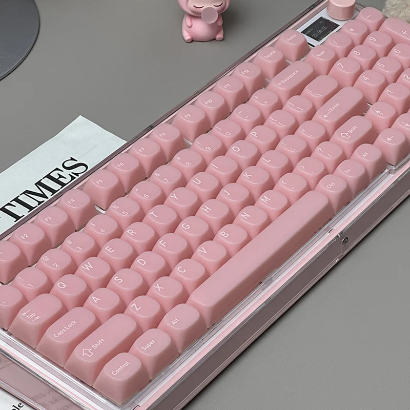 White Marble theme keycap MA Profile Keycaps Pink/ Green Cute Point Key Cap for 75/hi8/68/87/98/104 Keys Mechanical Keyboard