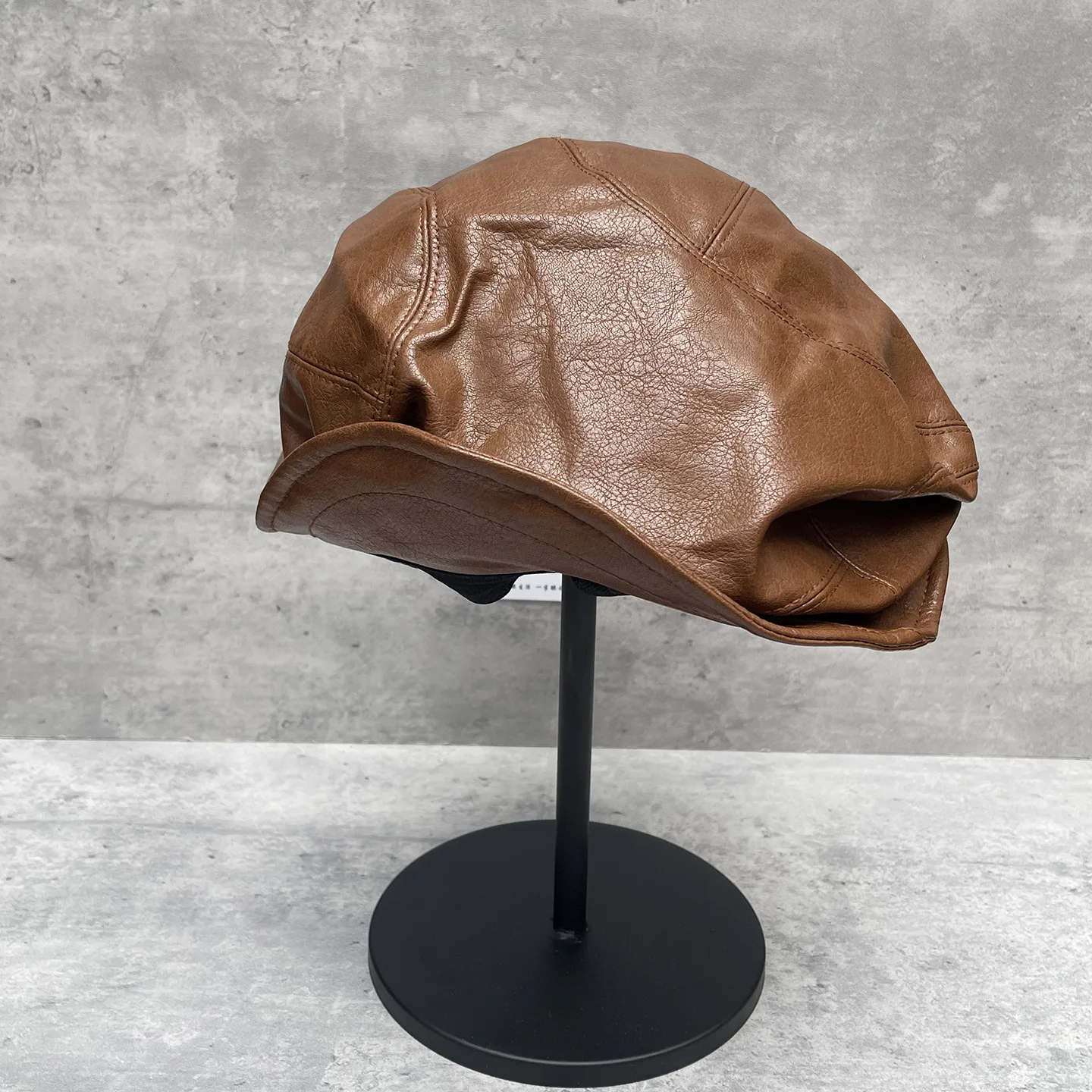 قبعة المرأة بولي Leather الجلود مثمنة موزع الصحف قبعة الرسام ملحق لربيع الخريف في الهواء الطلق عطلة عادية