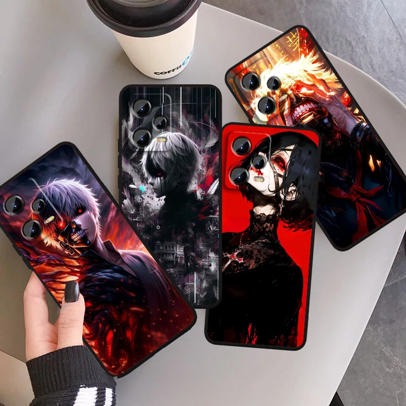 

Tokyo Ghoul Cool Anime Comic For Xiaomi Redmi Note 13 12R 12 12S Turbo 11 11T 11S 10 10S Pro Plus 5G Black Funda Phone Case