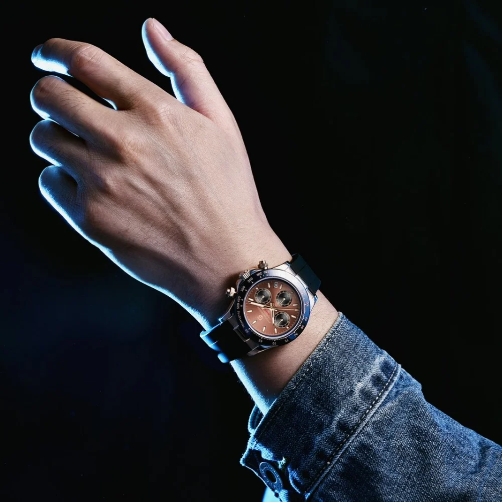 Original New PAGANI DESIGN PD-1664 / PD-1644 Japan VK63 Movt Quartz Wristwatches Sapphire Waterproof Chronograph Reloj Hombre
