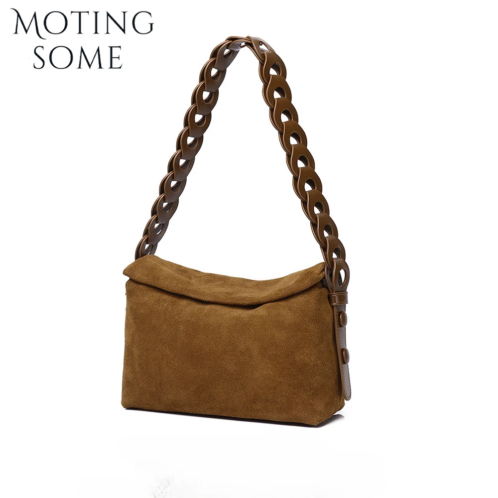 

Motingsome Natural Suede Mini Bag Women Saddle Bags Luxury Matte Leather Shoulder Handbag Crossbody Satchel Underarm Purses 2025