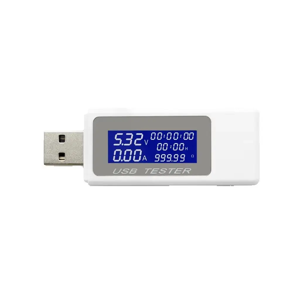 9 in 1 DC USB Tester Current 4-30V Voltage Meter Timing Ammeter Digital Monitor Cut-off Power Indicator Bank Charger
