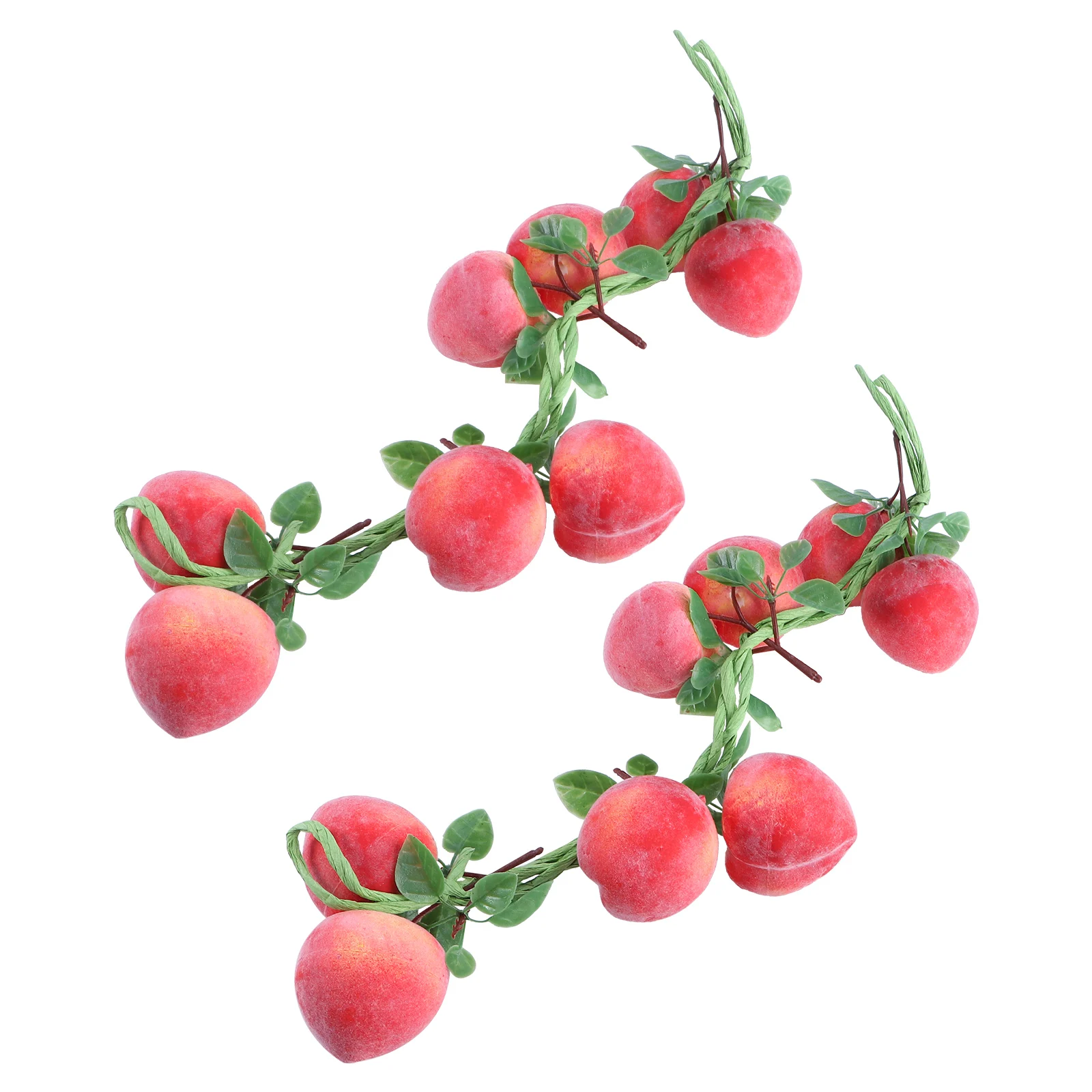 

2Pcs Simulation Peach Hanging String PU Fake Fruit Home Photo Props Simulation Fruit naments Fake Decorations Peach Decorations